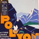 Attira la nostra attenzione anche l'immagine che promuoveva il tonico Polyon. Lo sfondo � costituito da montagne e la scritta del farmaco � posta in diagonale, richiamando in qualche modo la figura di un pendio: un modo efficace per dire che con quel prodotto sarebbe stato possibile scalare le vette pi� alte